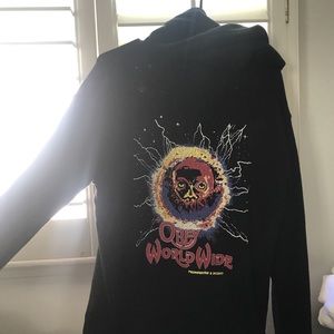 Obey Worldwide Black Graphic Hoodie - Skull Sun Design